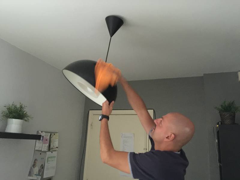 Nettoyage des lustres à Fontaines sur Saône