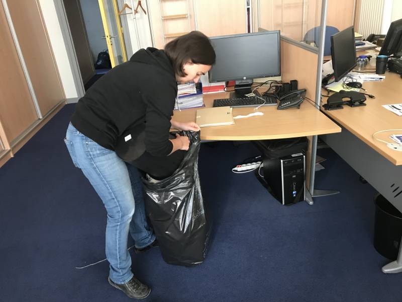 Vidage des corbeilles à papiers 