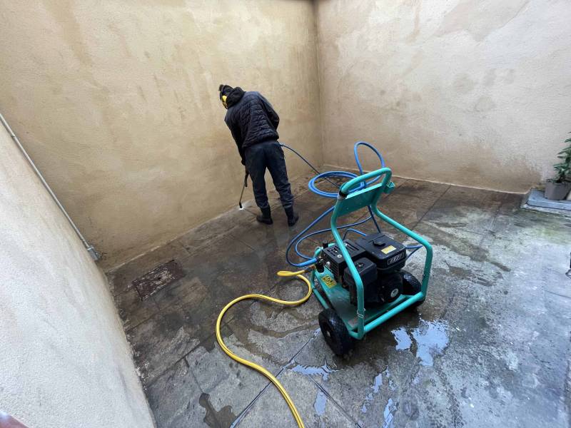 nettoyage cour interieur karcher patio lyon